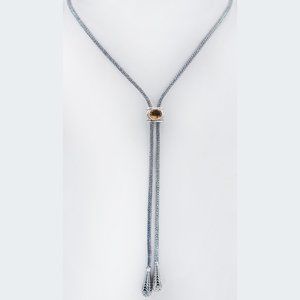 Robert Manse Bali Romanse 925 Silver Gemstone  Lariat Necklace